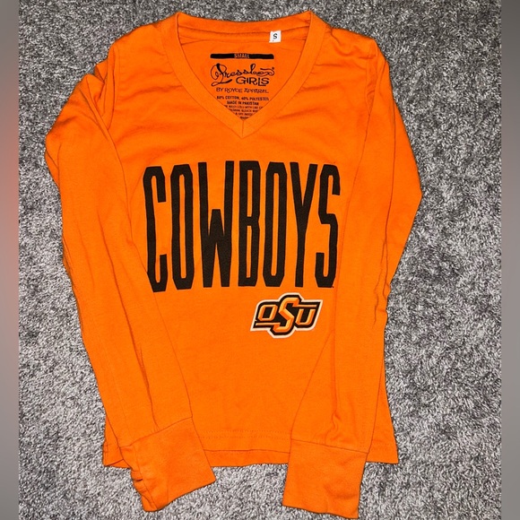 Girls Small Pressbox Girls Oklahoma State OSU Long sleeve shirt with thumb holes - Picture 1 of 5